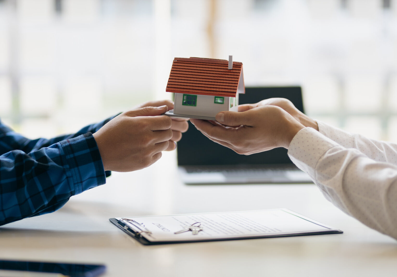 real estate inheritance concept and contract agreement.
