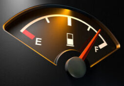 gas gage illuminated full